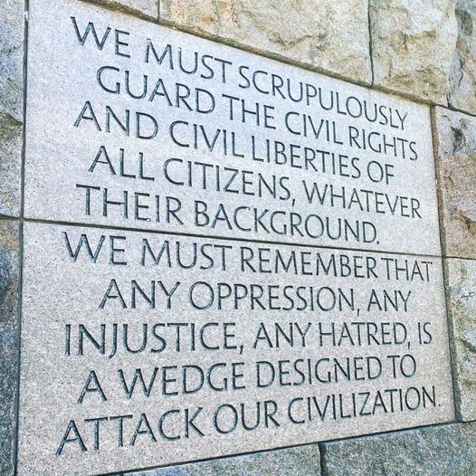 From the FDR Memorial, a reminder